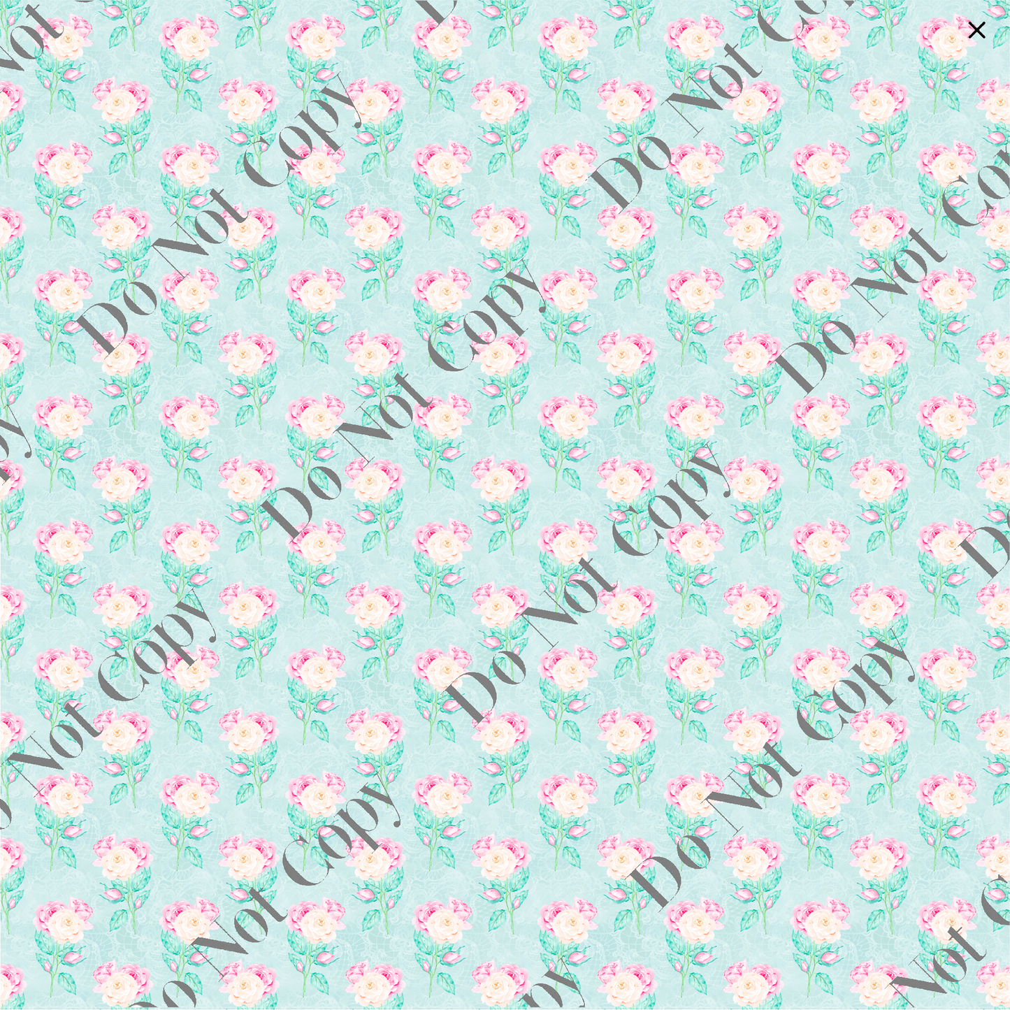 Patterned Vinyl - Pink and Peach w/ blue background