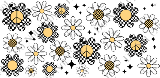 160z Sublimation Wrap - Checker Flowers