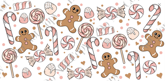 160z Sublimation Wrap - Gingerbread Men