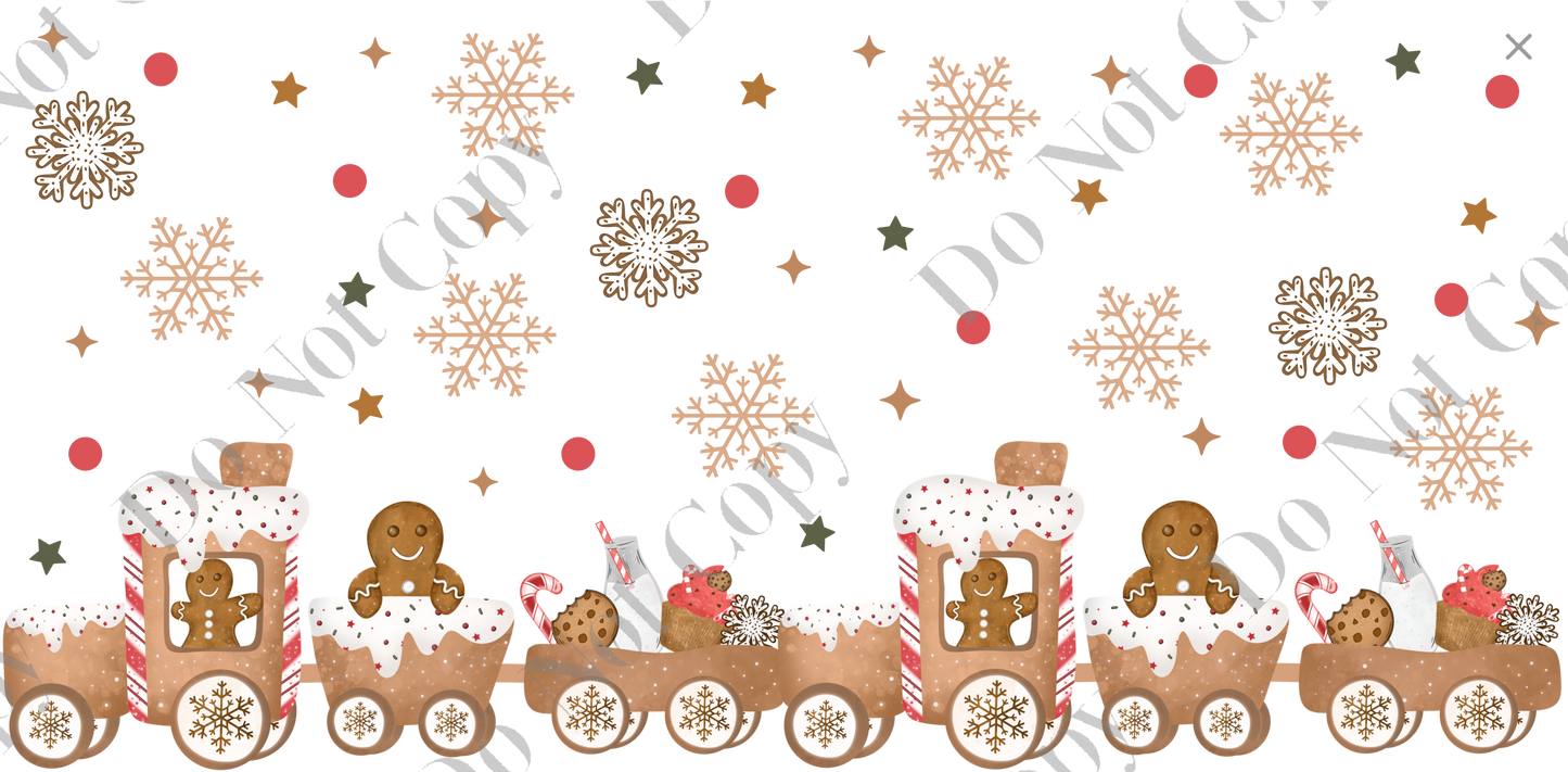 160z Sublimation Wrap - Gingerbread Express