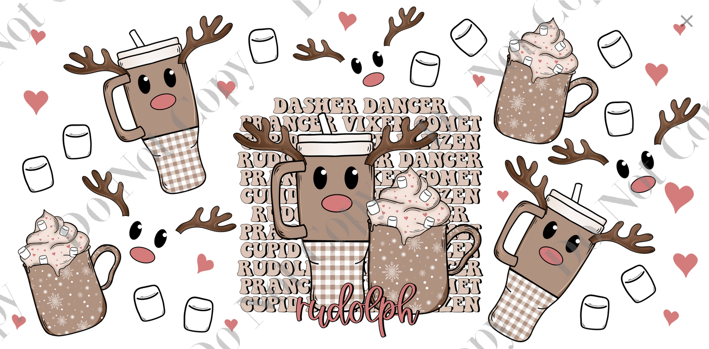 160z Sublimation Wrap - Reindeer Drinks