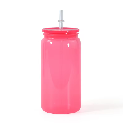 Plastic 16oz semi transparent Cans - Coloured