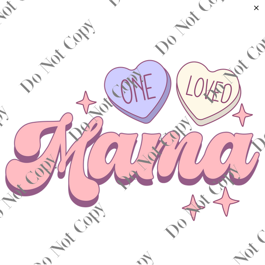 Clear cast Decal -  Loved Mama