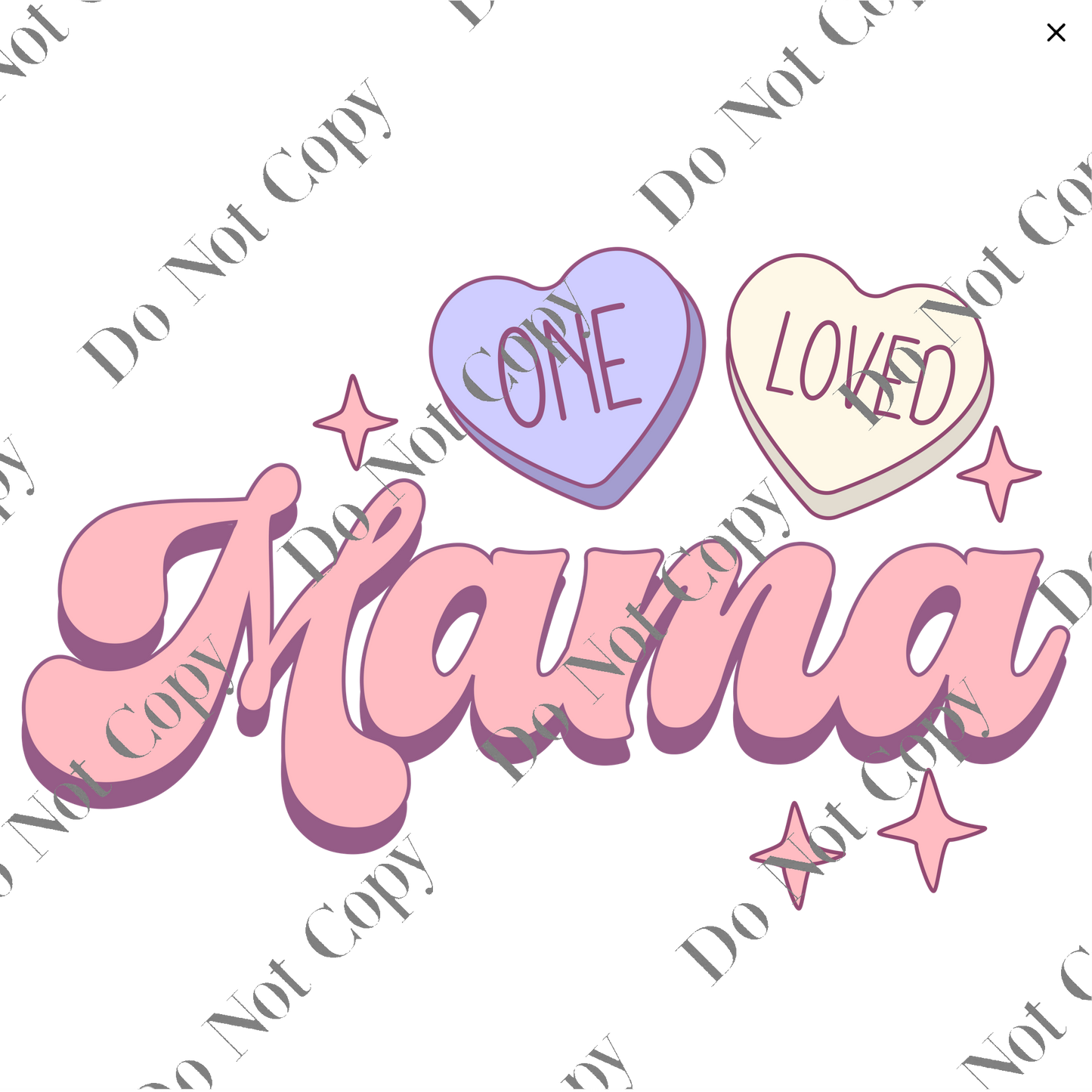 Clear cast Decal -  Loved Mama