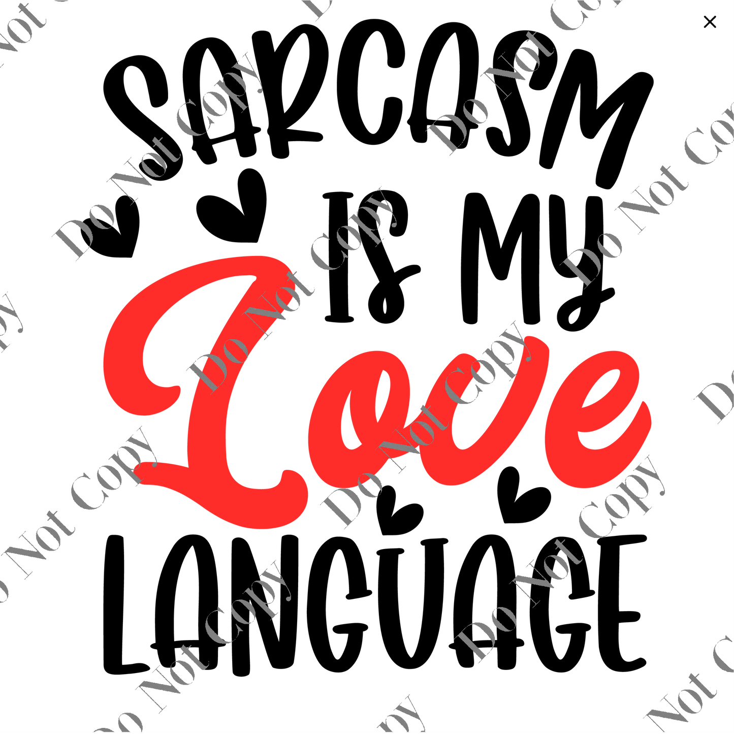 Clear cast Decal -  Love Language