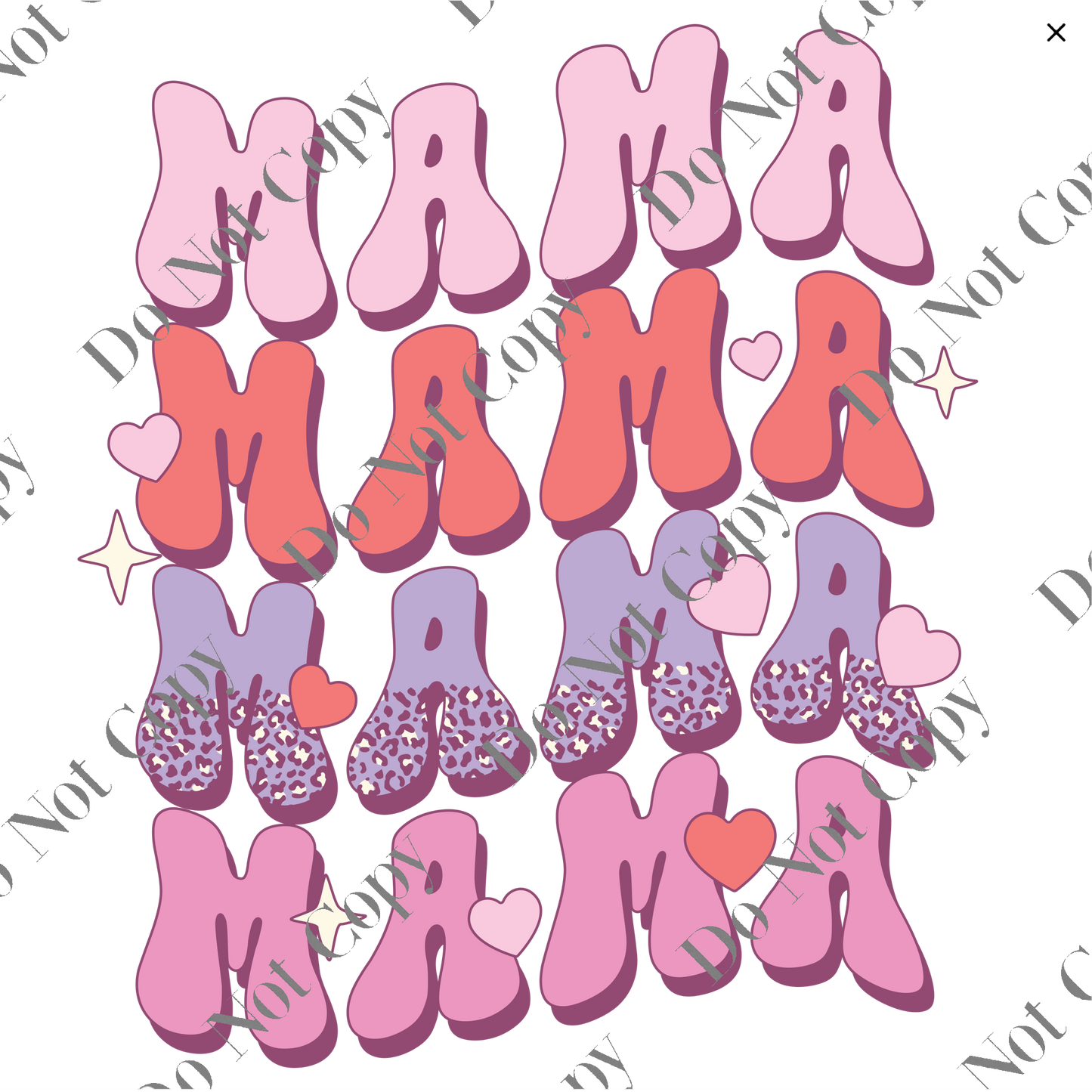 Clear cast Decal -  Mama
