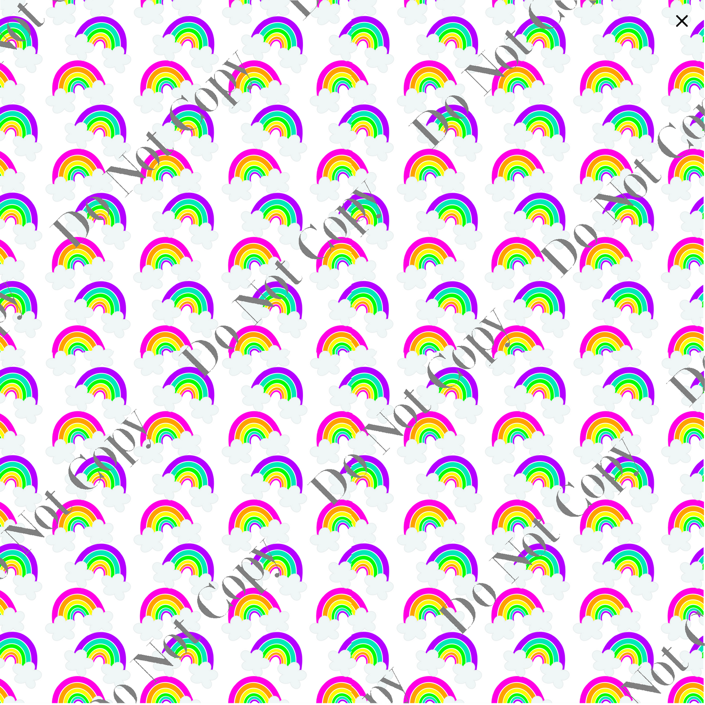 Patterned Vinyl - Neon Rainbows