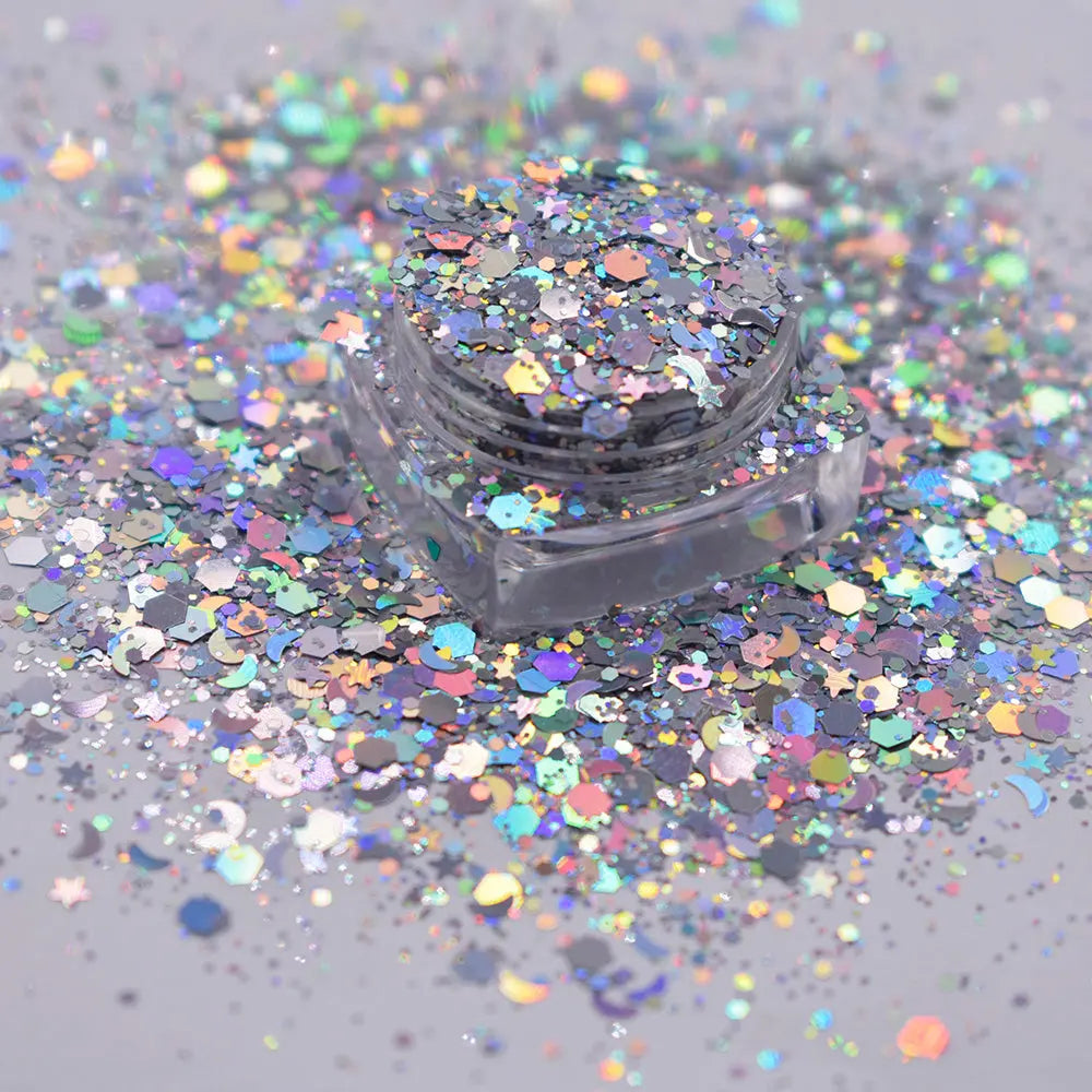 Starlight - Silver Holographic Chunky Glitter Mix