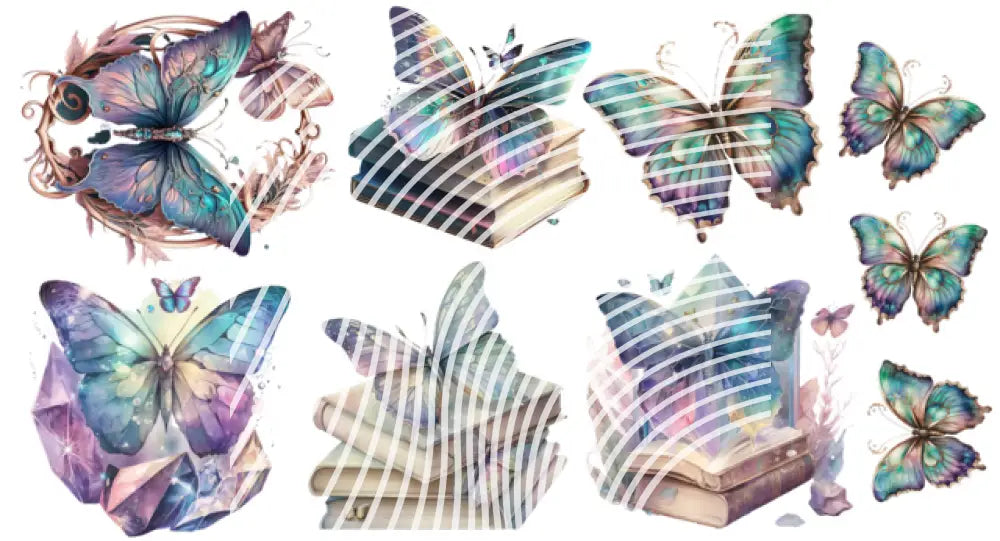 UV DTF Decal Sheets - Etheral Butterflies